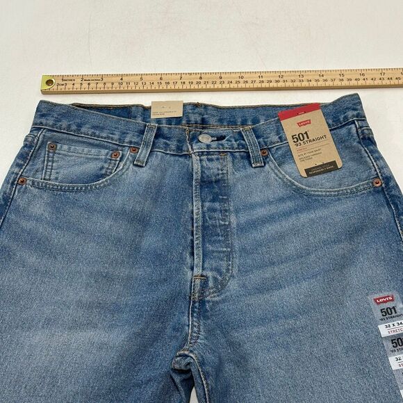 Levi's Men's Jeans Light Blue 501 '93 Straight Denim Two-Horse Patch, W32 L34 - Picture 2 of 5